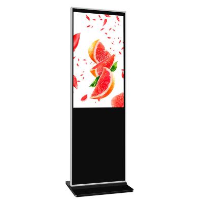 China 55 inch indoor used in schools, shopping malls, subways and other stages lcd touch floor screen vertical totem digital signage for sale