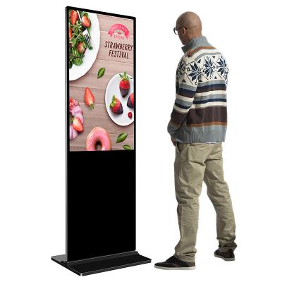 China Android 43 Floor Indoor Standing Display Totem Advertising Display For Menu Signage Display Digital Advertising Players for sale