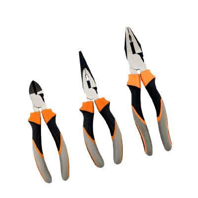 China HOLSEN Function TPR Grip Combination Long Diagonal Pliers Cut Nose Pliers for sale