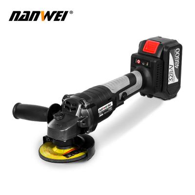 China NANWEI 21V Power Tool 100/125mm Angle Grinder 100/125mm Lithium-ion Battery Cutting Machine Cordless Electric Angle Grinder for sale