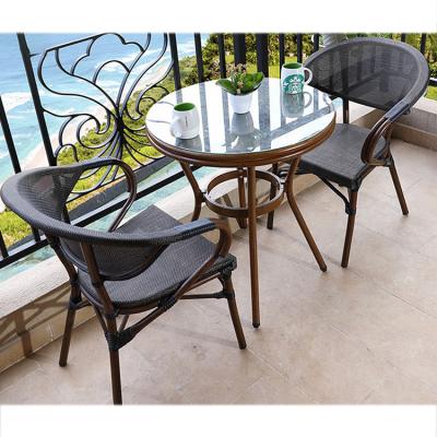 China Modern Outdoor Garden Furniture Rattan Wicker Chairs Leisure Dining Chairs Comfortable Rattan Furniture for sale