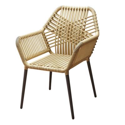 China Modern outdoor aluminum alloy frame restaurant pe rattan wicker garden chair for cafe dining for sale