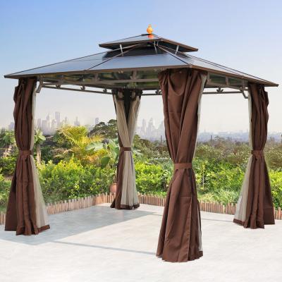 China Easy Assemble Steel Gazebo Outdoor Garden Sets Metal Gazebos 3*3 Waterproof Esterno Commercial Pergolas Iron Outdoor Patio Hardtop Gazibos Aluminum for sale