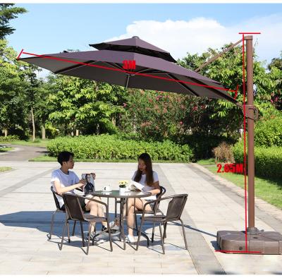 China Modern Outdoor Furniture Patio Umbrellas With LOGO Printed Economic Cantilever Umbrella Diameter 2.5m 3m Round Patio Sun Umbrella for sale