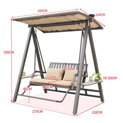 China Super Comfortable Backyard Garden Outdoor Leisure Swing Chair Patio Seats Swing Patio with Canopy for sale