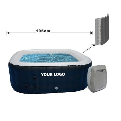 China Factory Price Half PVC Mesh YOUYIDA (Nylon) Best Selling Portable Inflatable Hot Tub 8 Person Jet Hydraulic Inflatable Heat Water 220v for sale