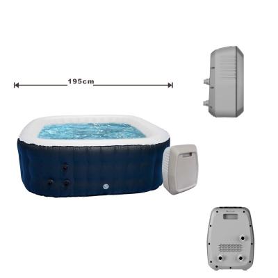 China Environmental New Technology PVC Mesh PVC Spa Tub (Nylon) Inflatable Hydro Jets Inflatable Spa Tub 8 Half People for sale