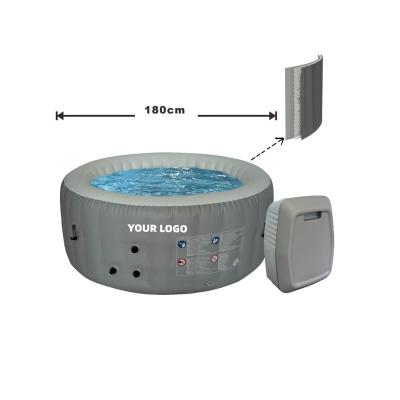 China 6 Person Hot Inflatable Hot Tub (Nylon) Hot Inflatable Massage Hot Tub Mesh PVC Factory Half Hot Tub for sale