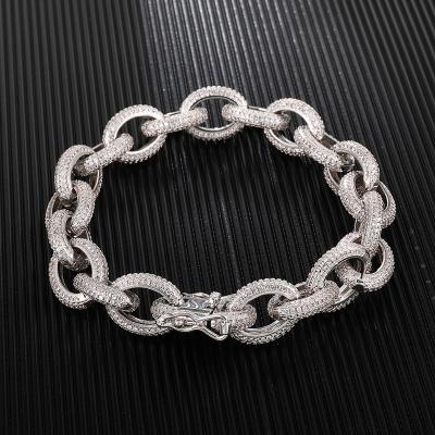 China New Arrival 12mm Miami Hip Hop Cuban Link Hip Hop Bracelets For Men Fashion Jewelry for sale