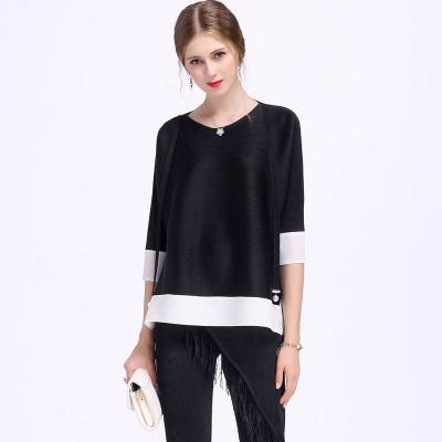 China Wholesale Retro Soft Design Women's T-shirt Color Matching Oversized T-shirt for sale