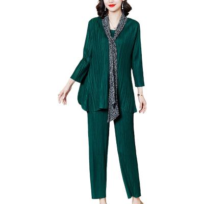 China Women Suits Summer Designer Chinese Style Vacation Leisure Soft\Elastic Suit Sets For Women for sale