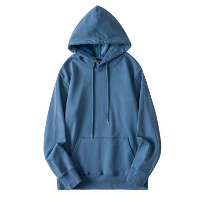 China Factory Wholesale Cotton Unisex Blue Hoodies Custom 100% Casual Sweatshirt Sweater Pullover Hoodies Anti-wrinkle Logo Print Fleece Fashion Cheap for sale