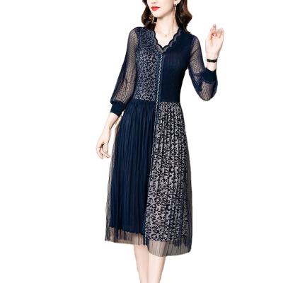 China Anti-Static Mesh Ladies Popular Casual And Elegant Slim High-end Chinese Designer Dresses for sale