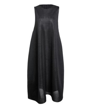 China Chinese Style Anti-static Clothing Folds Craft Designer Ladies Casual Dress Elegant Long Dress for sale