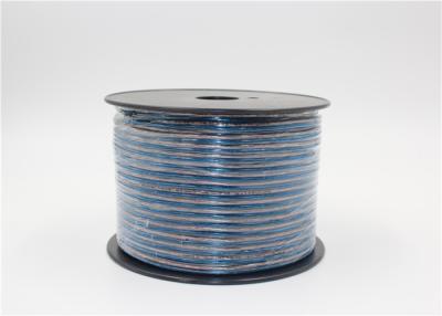 China 24 AWG-Lehre kupferne transparente Längen-blaues Weiß des Sprecher-Kabel-100m 80m 50m zu verkaufen