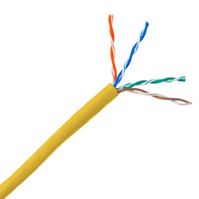 China Vermelho amarelo do fio Cat6 do Lan do cabo ethernet do revestimento de PVC Cat5e personalizado à venda