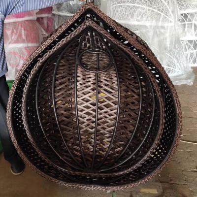 China Modern Plastic Indoor Rattan Hanging Swing Chair for sale