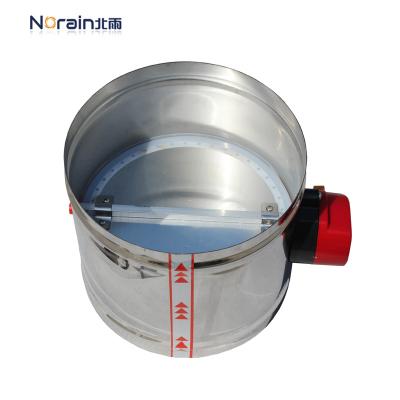 China General DN76mm Stainless Steel Silicone Round Seal Electrical Air Volume Control Valve for sale