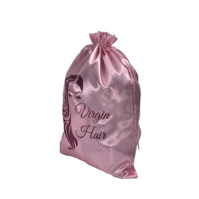 China Custom satin bag eco-friendly factory price tote hair lingerie satin bag with custom logo for sale