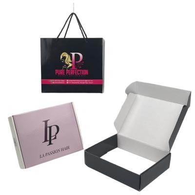 China Recyclable Hair Beauty Paper Bags OEM ODM prtin logo folding shopping bags for cosmetics package for sale