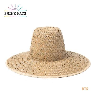 China Character 2021 Summer Tyoe Palm Grass Summer Beach Crown High Round Lady Handmade Women Straw Hat for sale