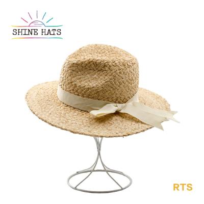 China Wholesale Handmade Beach Straw Hat Woman Straw Fashion Elegant Wide Brim Character Sombrero Panama Hat 2021 for sale