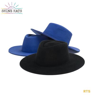 China Plush Shinehats OEM Wool Men's Wool Felt Hat Elegant Felt Hat Red Bottom 100% Hats for sale