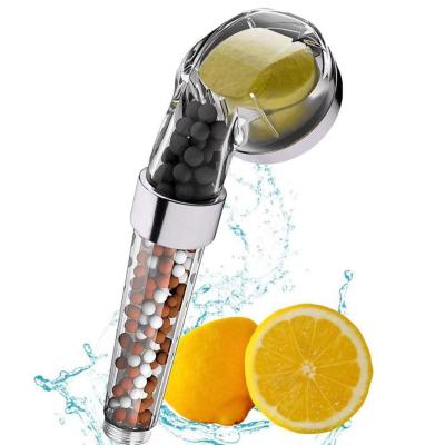 China Without needing and pressurzing hand shower lemon VC aromatherapy SPA massage shower head water saving for sale