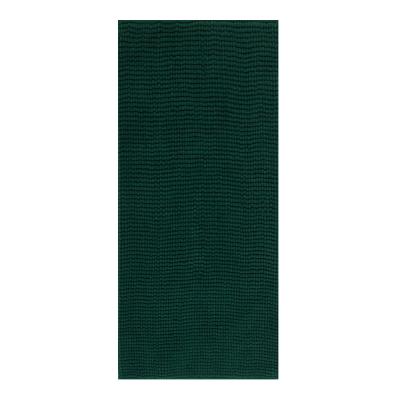 China Washable Dark Green Bath Mat, Plush Chenille Bathroom Rug, Non Slip And Water Absorbent Shower Blanket Custom Covers for sale