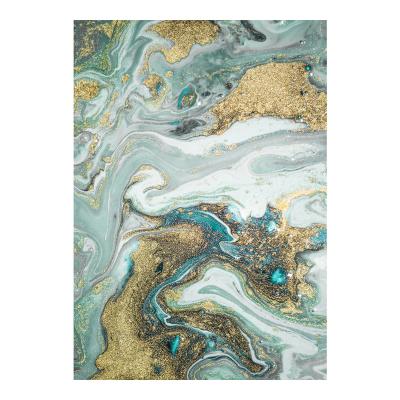 China Emerald Green Quicksand Living Room Bedroom Rug Washable Abstract Customizable Blankets Modern Style Blanket for sale