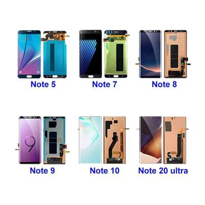 China Cracked LCD Screen Replace Good Price Mobile Phone Touch Screen LCD Display For Samsung Note 5 8 9 10 Note 10 Plus 20 Plus Note LCD 20 ultra for sale