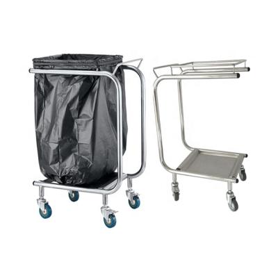 China Viable Knock-down Foot Operated Garbage Bag Rack Waste Waste Recycling Trolley Trolley for sale