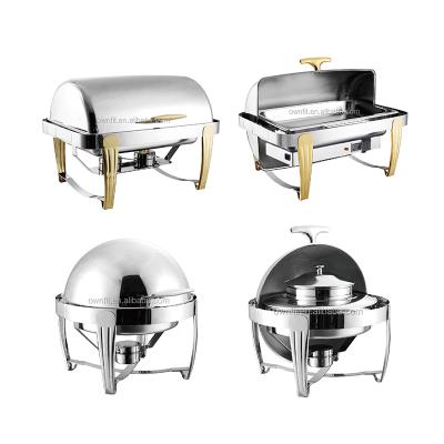 China Stainless Steel Other Hotel and Restaurant Supplies Modern Luxury Beetle Catering Food Warmer For Sale Commercial Rolltop Teaser Dish for sale