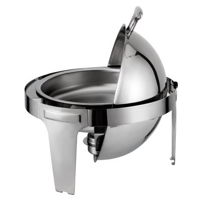 China 6L Round Roll Top Eco - Friendly Chafing Dish With Water Pan Better Quality for sale