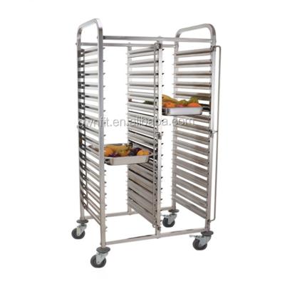 China Hot Hotel Buffet Food Equipment Factory Sale Stainless Steel Bakery Bread Racks / Baking Equipment Bakery Baking Rack Trolley with Cabinet for sale