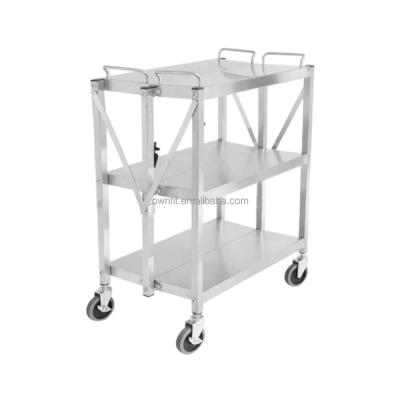 China Stainless Steel Collapsible Commercial Collapsible Trolley For Hotel for sale