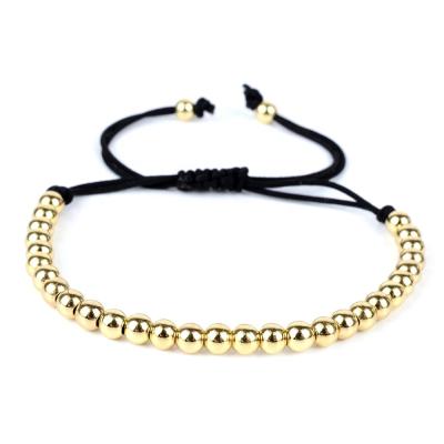 China 2022 New Arrivals Fashionable Design Multiple Colors Simple Design Bead Adjustable Copper Bracelet For Women for sale