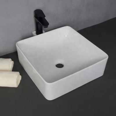 China Factory Direct Sales European Royal Basin Easy Clean Handmade Square Matte Hand Wash Ceramic for sale