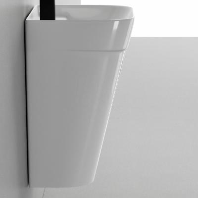 China Easy Clean Hot Sale Ceramic One Piece Pedestal Pedestal Wall-Hung Wash Basin for sale