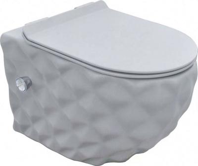 China European Concealed Tank Bathroom Egg Shape Round P-Trap Sanitary Toiletries Wall-Mounted P-Trap Washdown Wall-Hung Toilet for sale