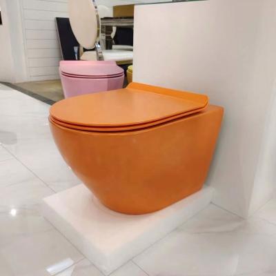 China 2022 Wall Hung Toilet Rectangular Mounted Bowl Seat Hidden WC Design Wall Hung Toilet Rectangular Mounted Bowl Seat Multicolor Soft Closing Toilet Tank Square Designer for sale