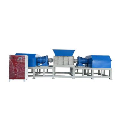 China Recycled Industry PVC PE PET Rubber Tire Waste Plastic Bottle Double Shaft Shredder Recycling Machine for sale