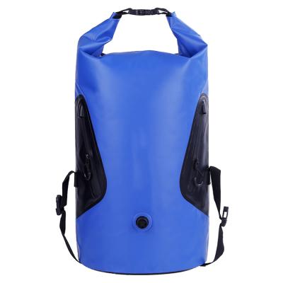 China 500D pvc tarpaulin manufacture customer logo printed 500d pvc waterproof backpack dry bag for outdoor camping for sale