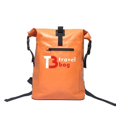 China 500D PVC tarpaulin customer printed logo waterproof backpack outdoor bag for mountaineering bag swimming drift for sale