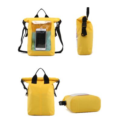 China Custom 500D PVC Tarpaulin Beach Swimming Waterproof Bag Outdoor Sports Goods Leisure Fashion One Shoulder Dry Bag for sale