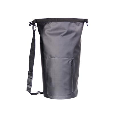 China 500D PVC tarpaulin 10L 20L 30L 40L customized logo waterproof PVC cooler bag for picnic dry bags with front pocket for sale