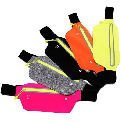 China Water Proof Marathon Running Mobile Phone Outdoor Sports Bag Tight Fit Elastic Waist Bag Fitness Bag for sale