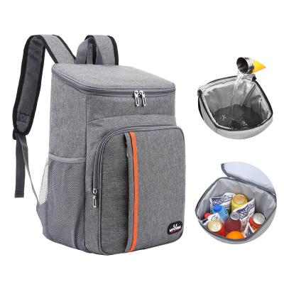 China Custom Portable Waterproof Dual Print Logo Shoulder Waterproof Picnic Insulated Backpack Cooler Bag With Backpack Straps for sale