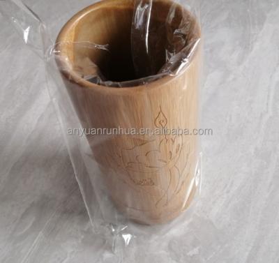 China Round Shape BAMBOO Bamboo Pencil Container For Home for sale