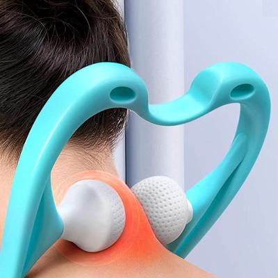 China Exercise Muscle Neck Massager Pressure Point Individual Shiatsu Manual Point Deep Tissue Massage For Neck Muscle Pain Relief for sale